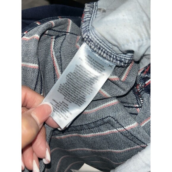 Lauren Ralph Lauren Striped Blue Red White Classic Straight Jeans Size 12 - Picture 7 of 7